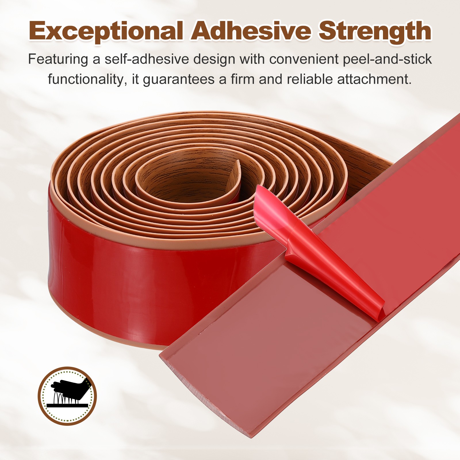 Floor Transition Strip (1.97″/ x 11.5ft) PVC Floor Strips Red Oak