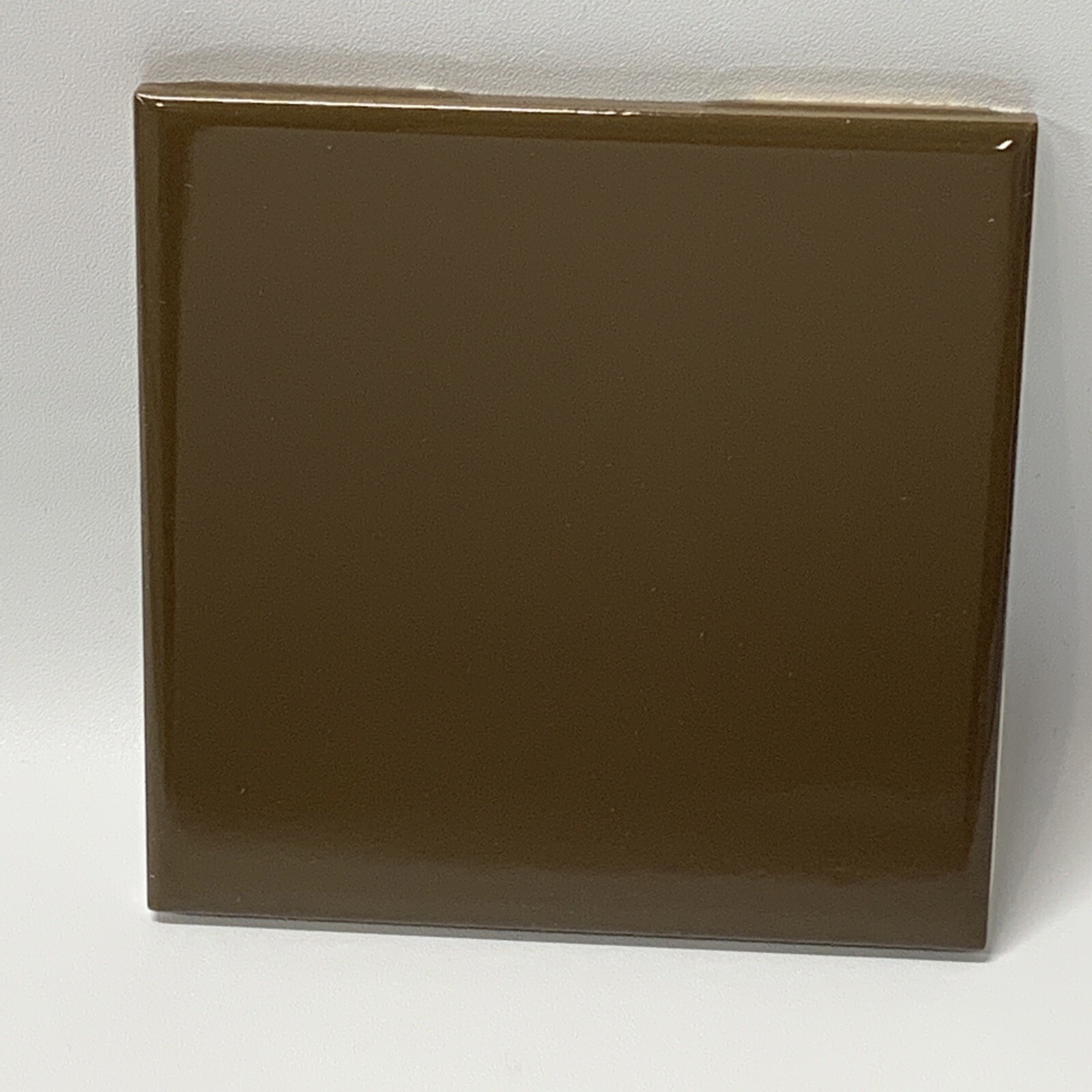 Bark Dark Brown Ceramic FT Tile 4 3/8 Vintage Mid Century Modern 4×4 Chocolate