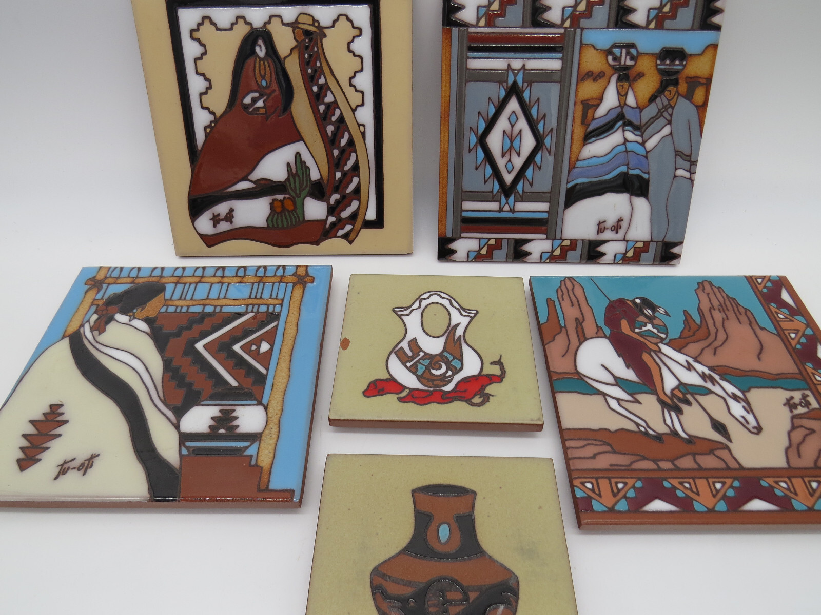 Southwestern Style Tu-Oti and Teissedre Tiles Trivet Coasters Various-You Pick!