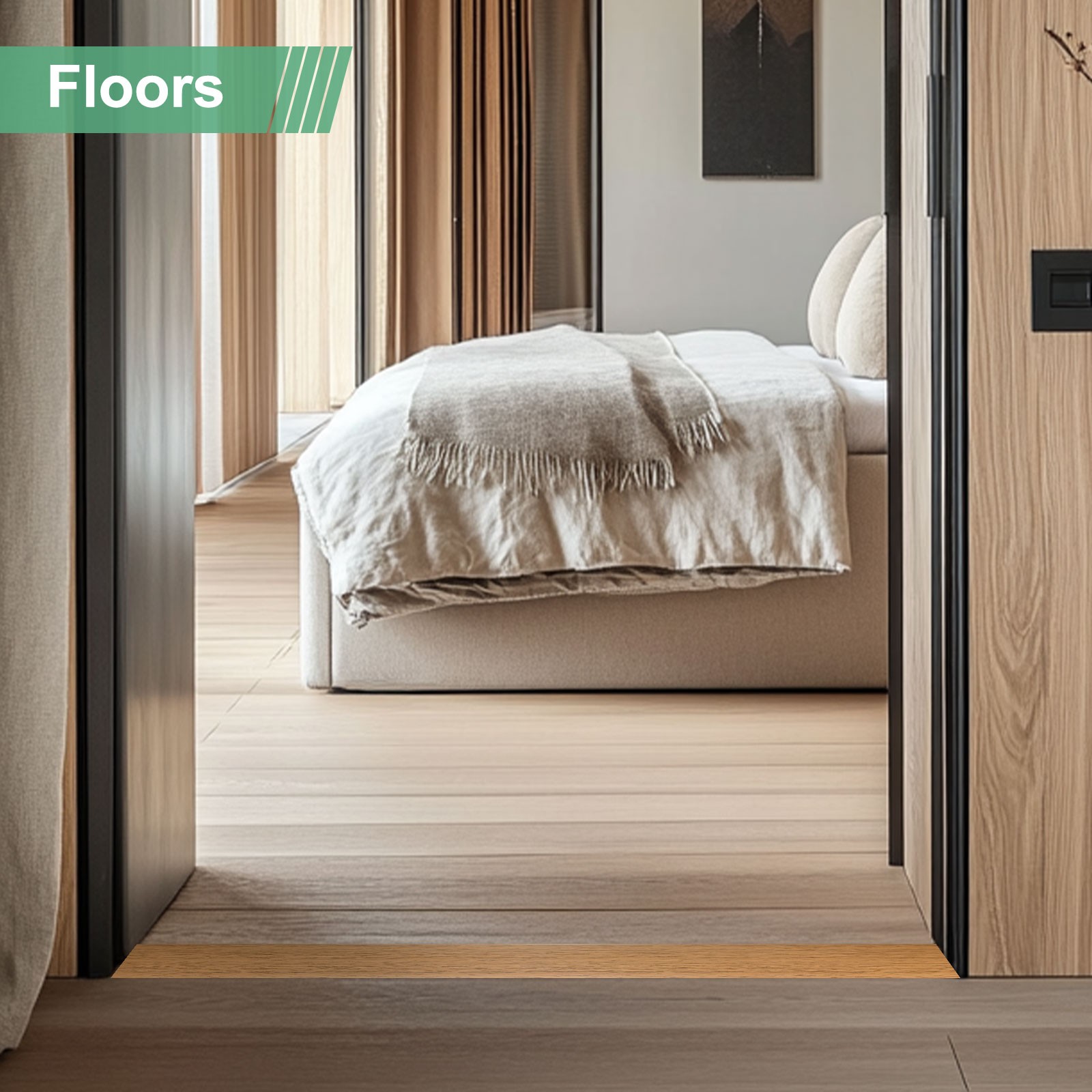 Transition Strip, 6.56FTx1.97Inch(2mx5cm) Floor Strip [Yellow Oak]