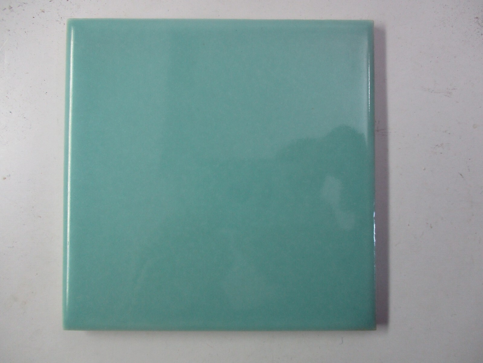1 Wall Tile Atco USA 4-3/8″ Sq. Aqua Green Turquoise Ceramic 1950s Retro Vintage