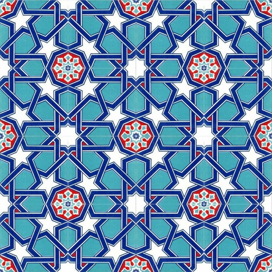 Colorful Wall Tiles Geometric Pattern 20×20 cm Ceramic Tiles 12 Pieces – Mazhar