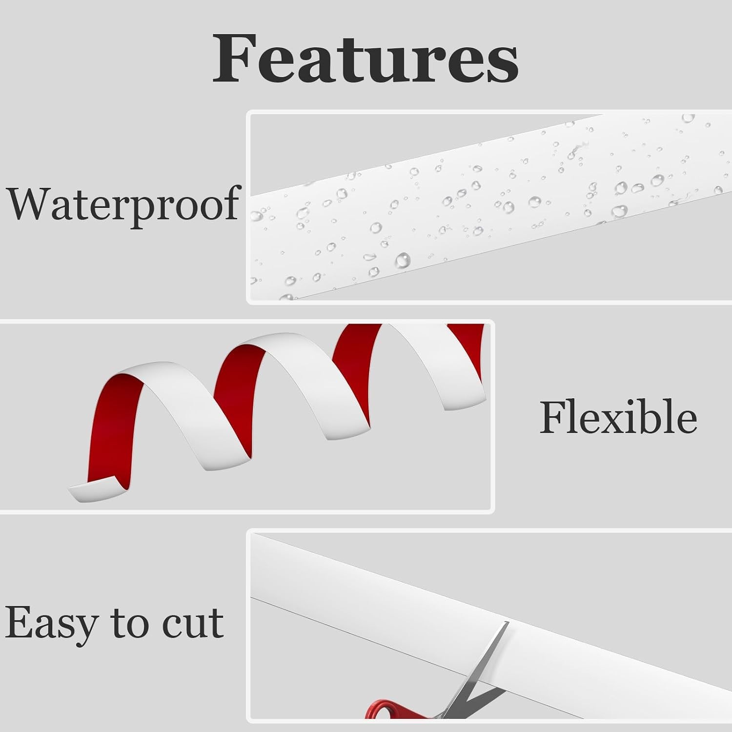 Floor Transition Strip for Carpet to Tile, White, 4′ x 1.57″ | Self-adhesive