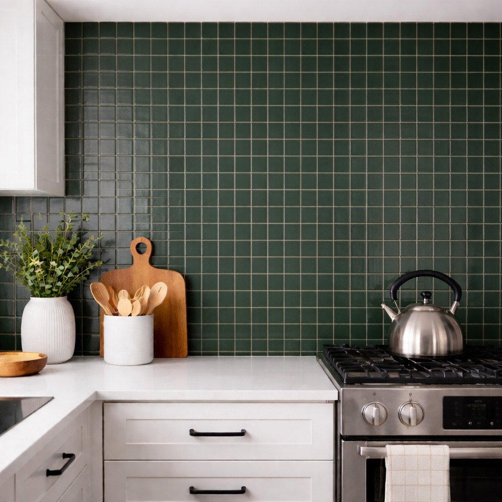 Dark Green Matte Wall Tile 2×2 Remodel Kitchen Arts Ceramic C# 659 10 SQ FT