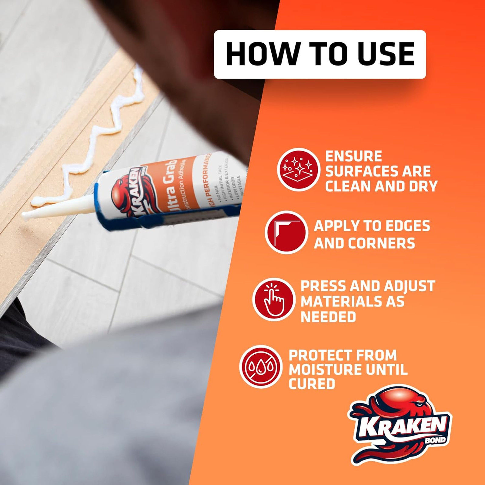 Heavy Duty Construction Adhesive White Bonding Glue for Tile Marble Granite Wall