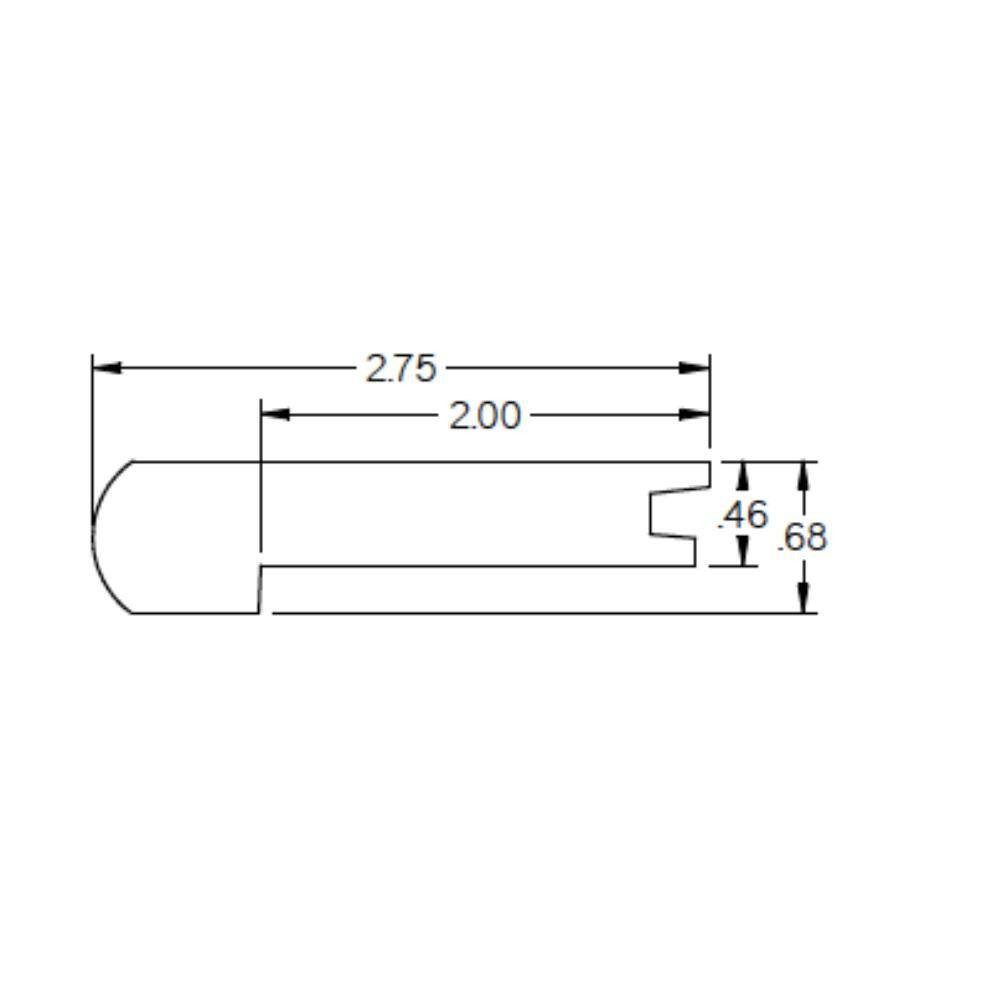 Theo 0.5 In. T X 2.78 In. W X 78 In. L Hardwood Stair Nose