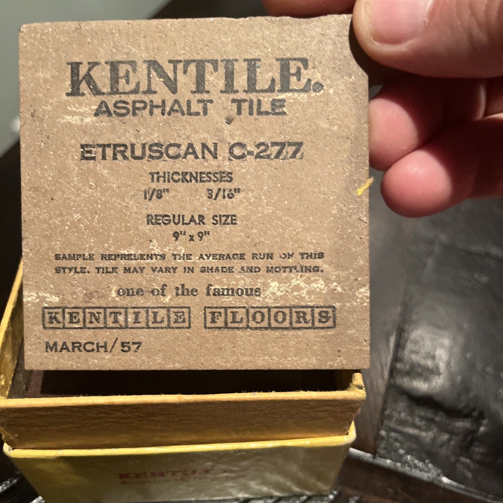 Vtg MCM1950s Kentile TERRAZZO AsphaltTiles 7 Pieces 4” x 4” 2 Additional Boxes
