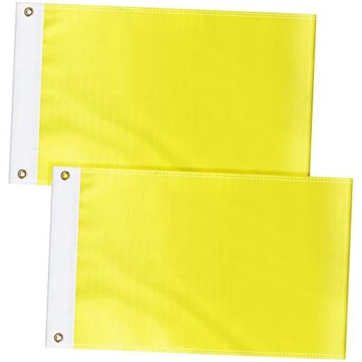 Yellow Quarantine Flag Blank Nautical Quarantine Message Flags Solid Color 2