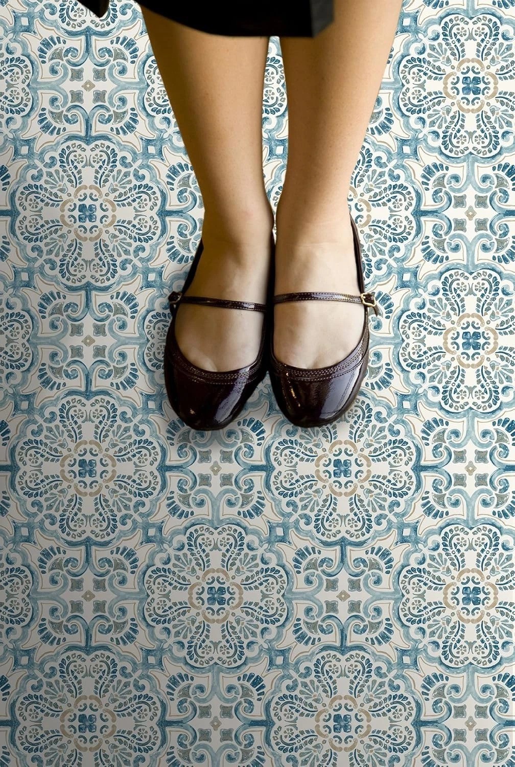 Transform Your Floors with Durable Blue Peel & Stick Vinyl Tiles – 10 Tiles