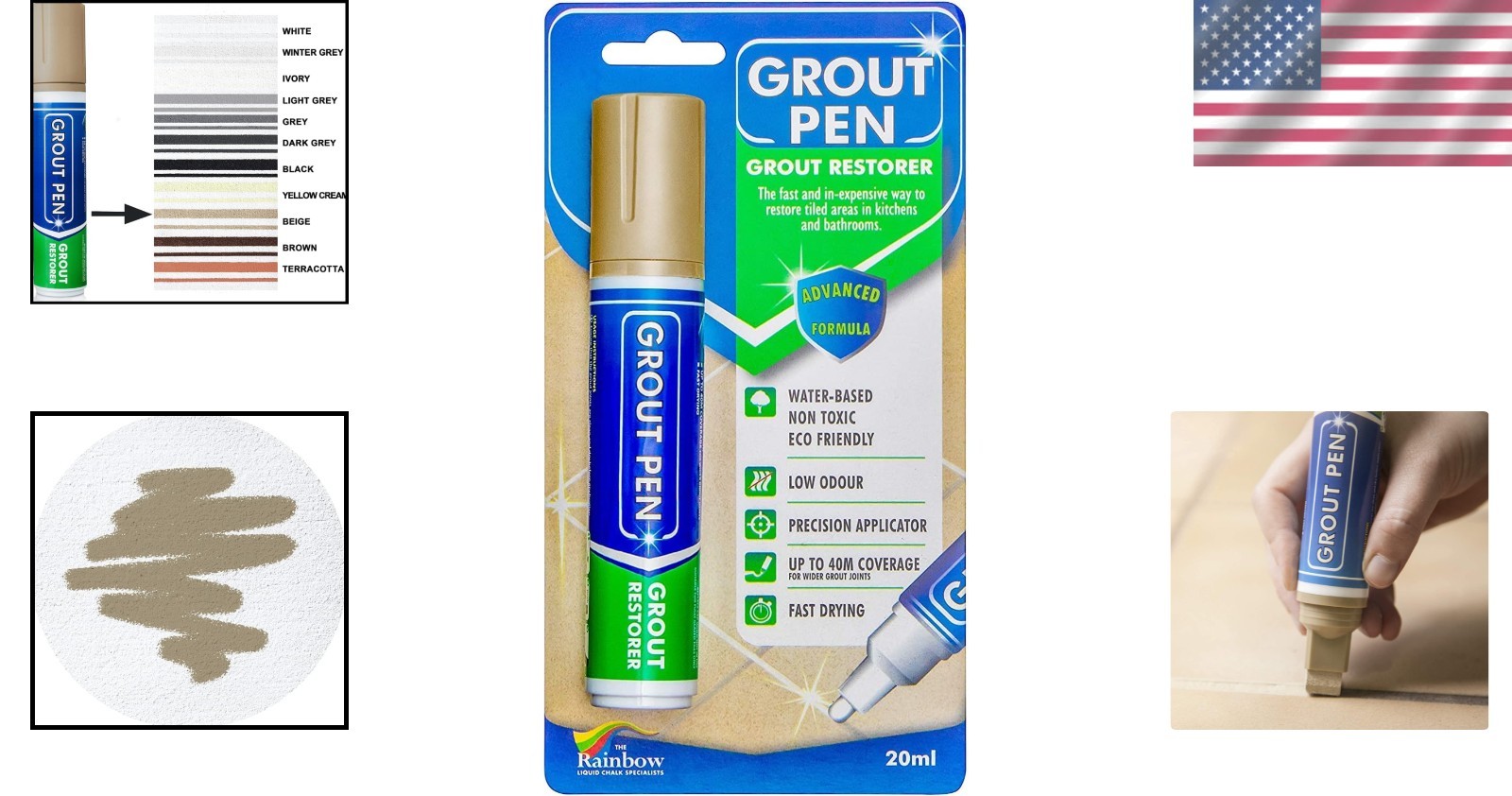 Advanced Grout Colorant Pen – Waterproof, 20mL, Perfect for Stylish Home Updates