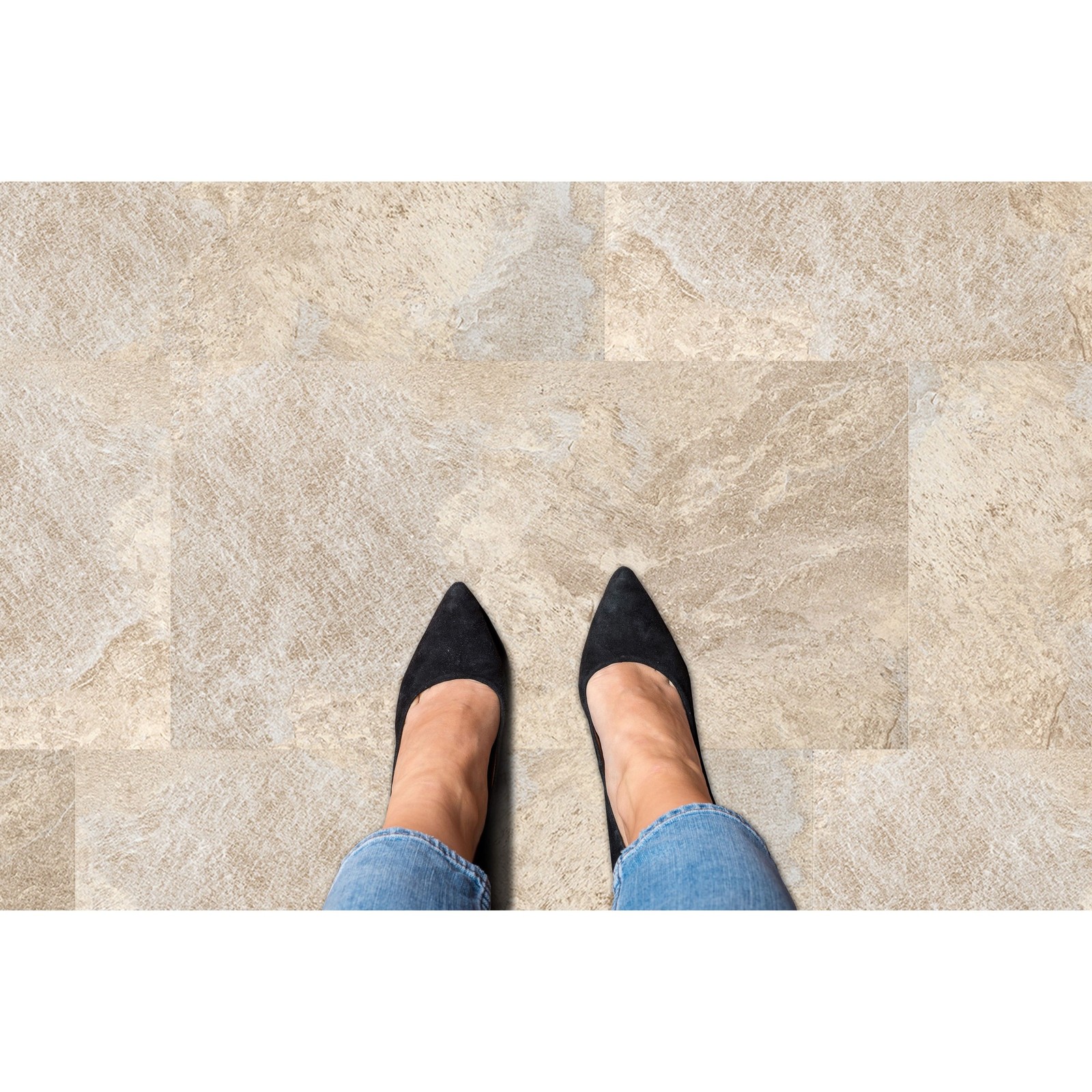 Palazzo 12×24 Self Adhesive Vinyl Floor Tile – Azurro Marble – 20 Tiles/40 sq. f