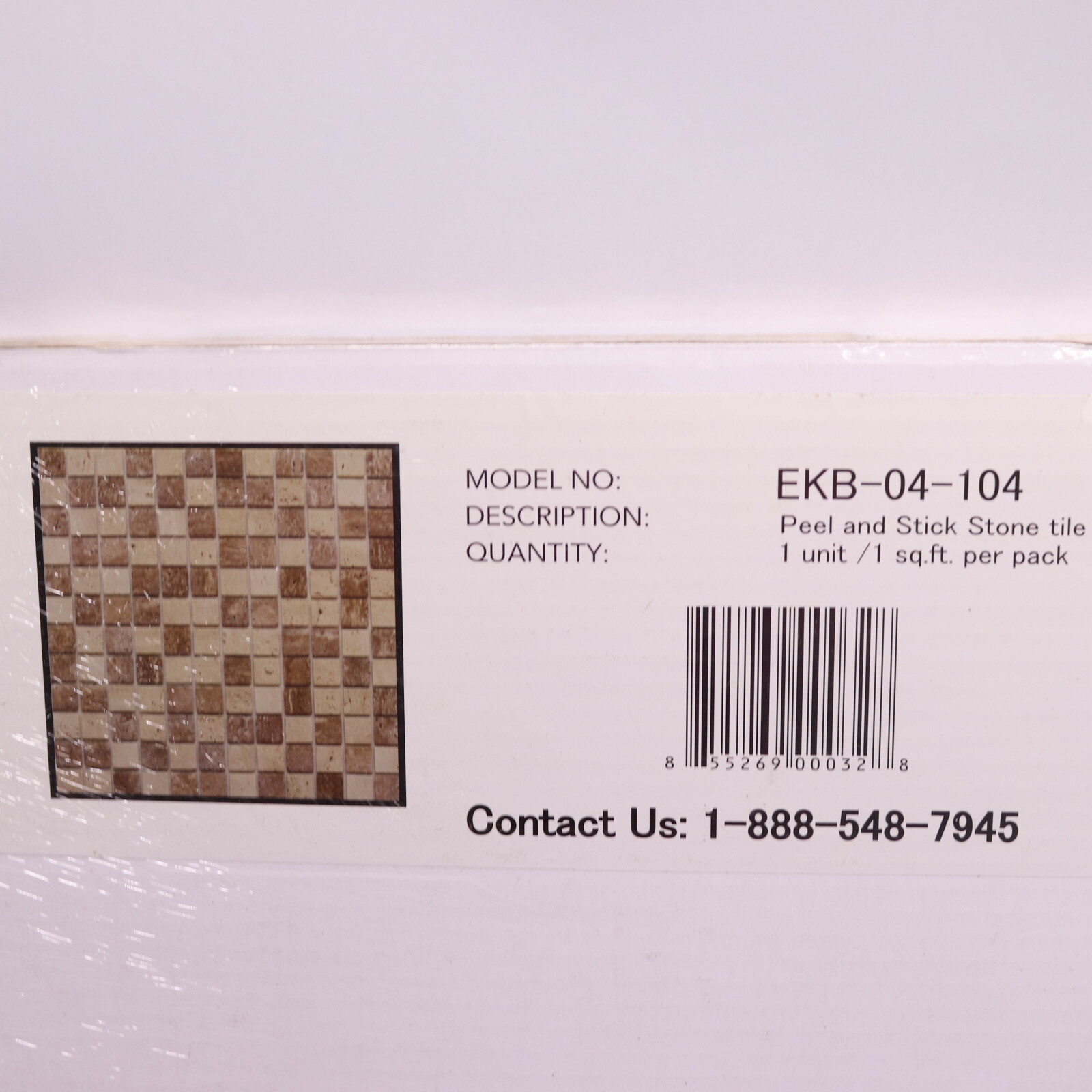 Peel & Stick Natural Stone Mosaic Wall Tile Dark Brown and Beige – SEALED