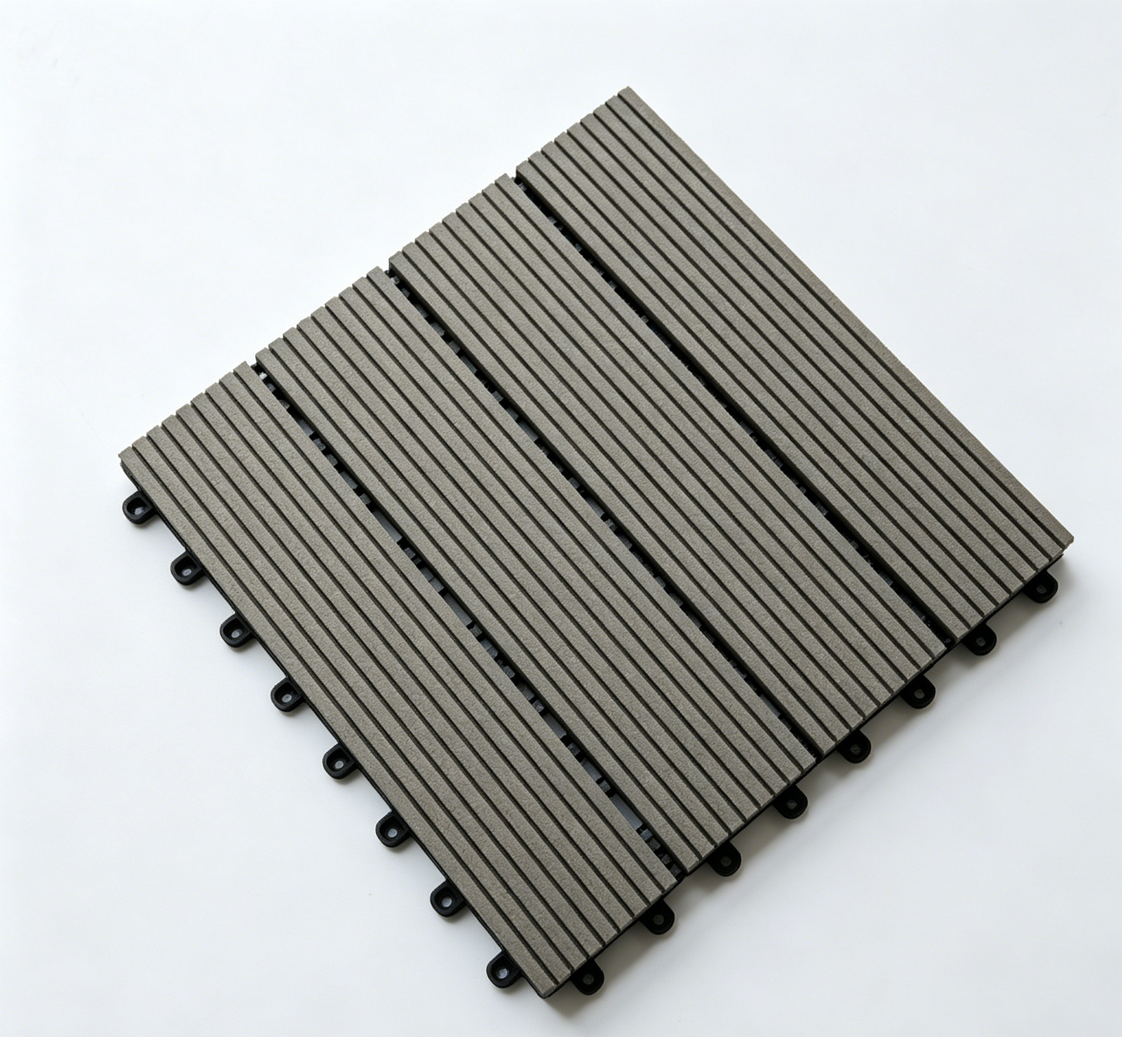 11Pcs Snap Together Floor Tiles Heat & Corrosion Resistant 300*300*22mm Outdoor