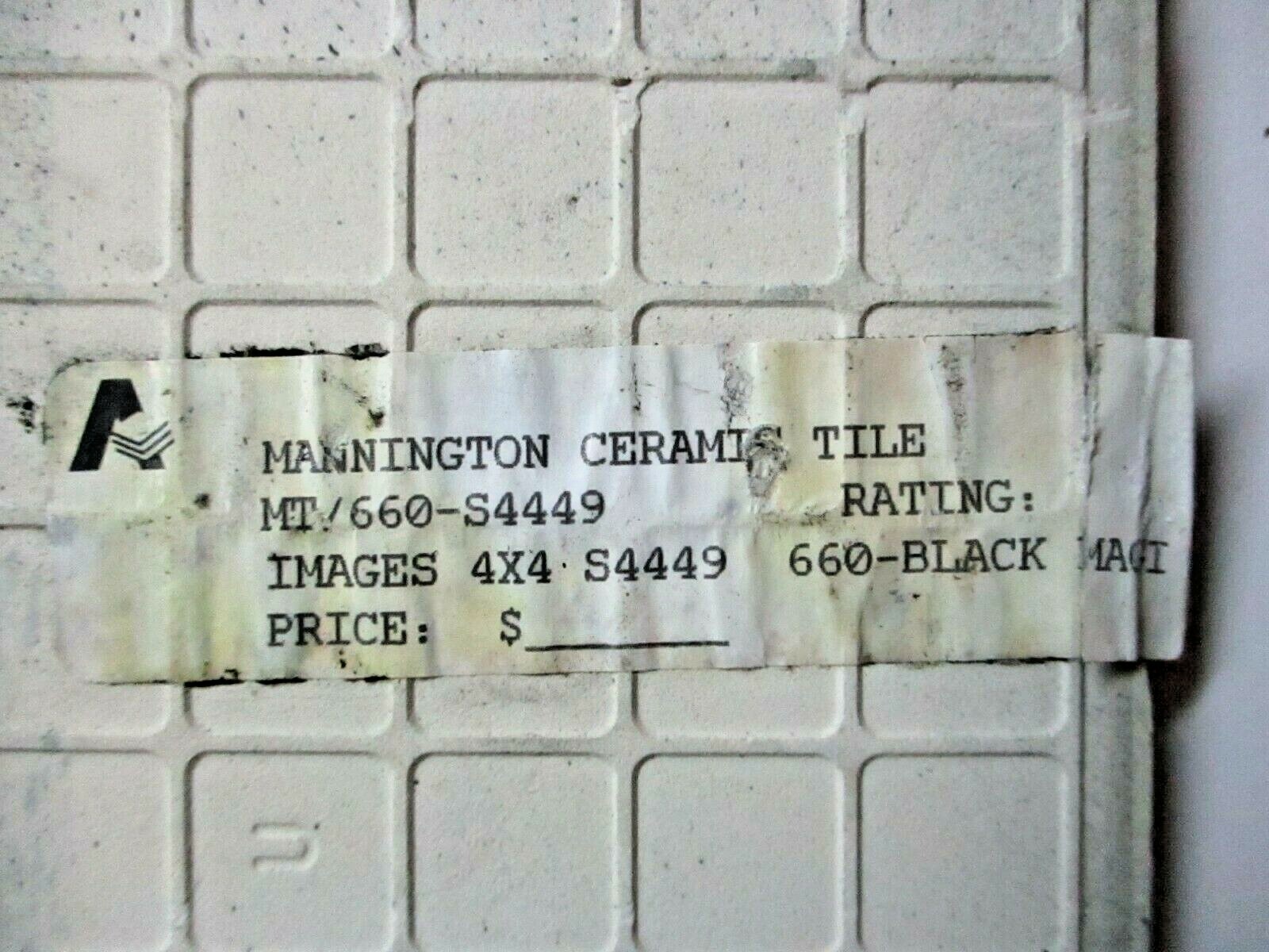 1 Bullnose Wall Tile Mannington USA 4-3/8″ SeeCond Gloss Black Magic Ceramic MCM
