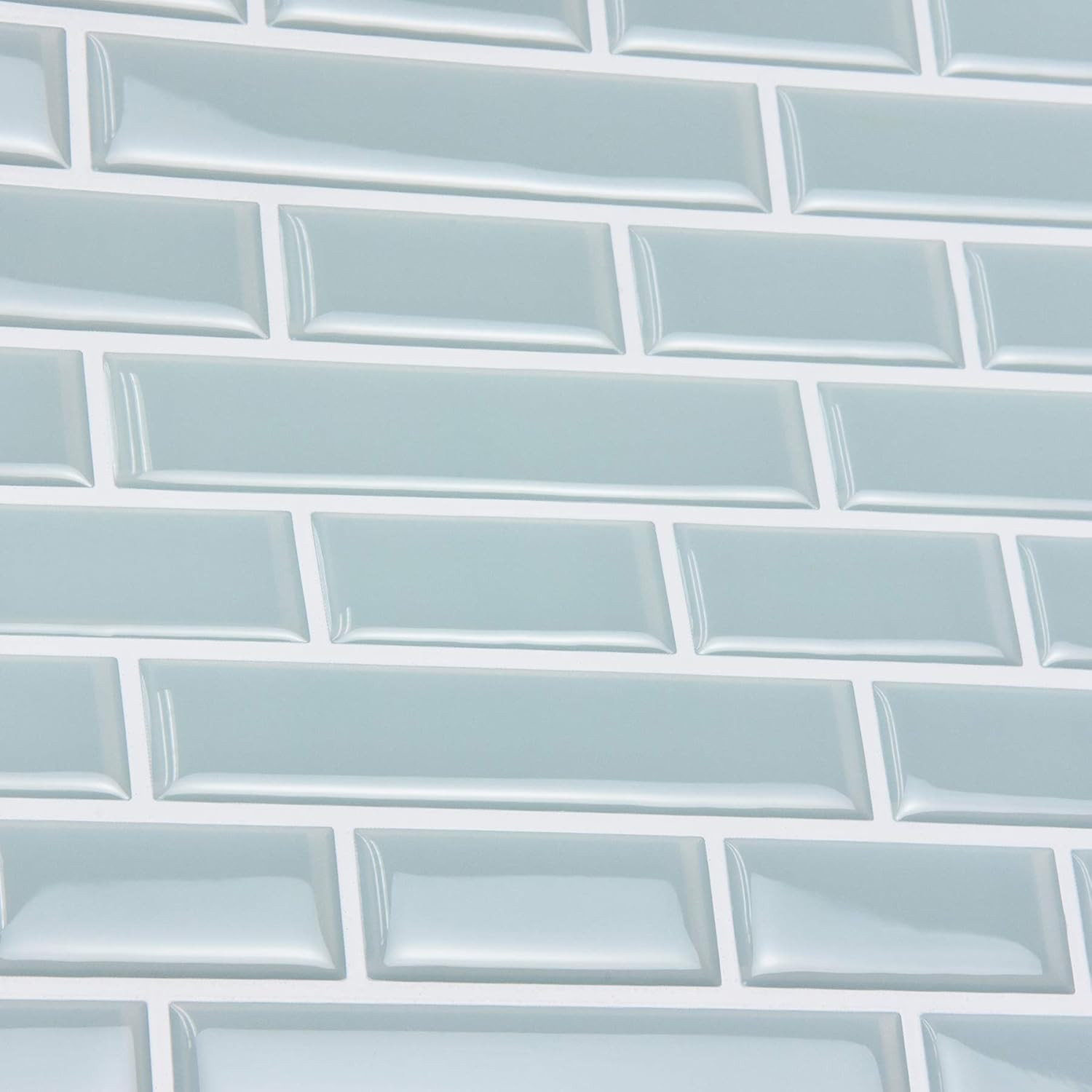 NH2361 Sea Glass Peel & Stick Backsplash Tiles, Blue