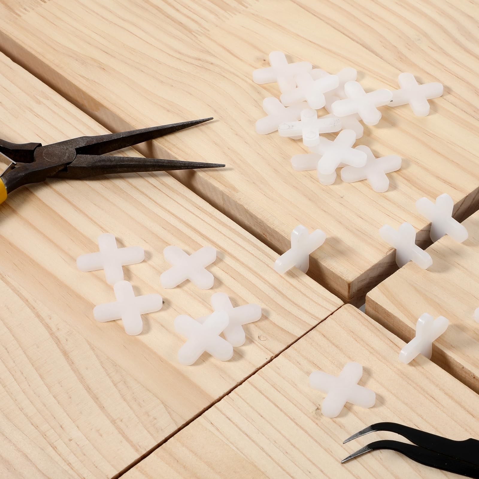1/4 Inch Tile Spacers, 500 Pcs Cross Leveling Clips Floor Wall