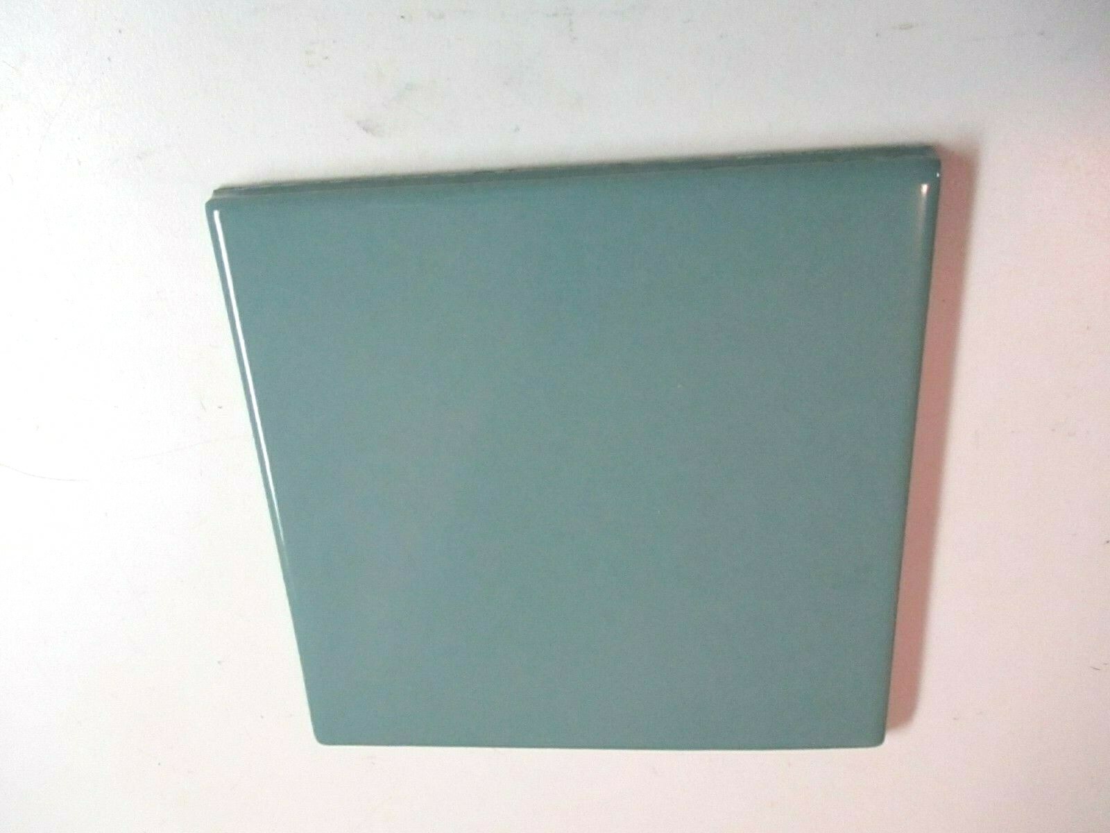 1 Bullnose Wall Tile Summitville USA ’60 Ceramic 3-7/8″ Mid Teal Green Gloss MCM