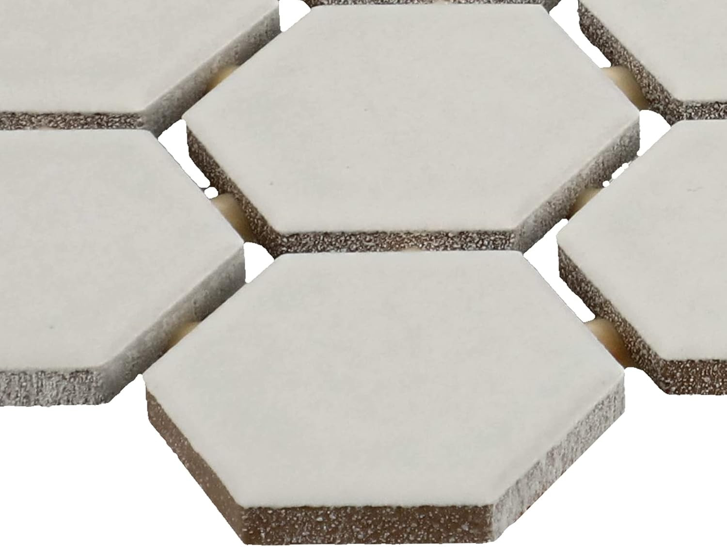 Matte Desert Gray 1.5″ Ceramic Hexagon Mosaic Tile for Backsplashes & Walls