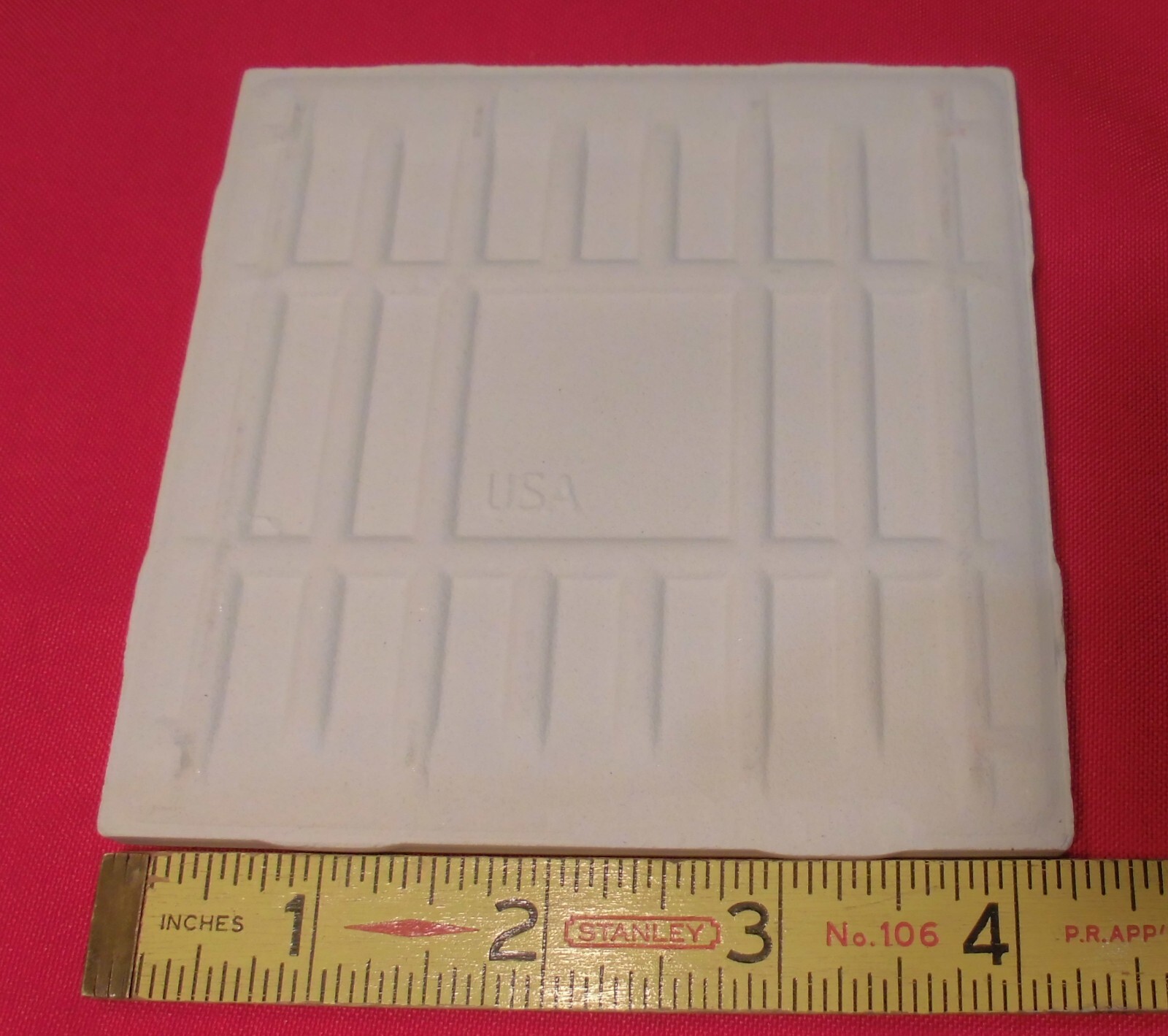 1 pc. Mayan White: Glossy Ceramic Tile by Daltile 4-1/4″ Tiny, Bumpy, Dimple