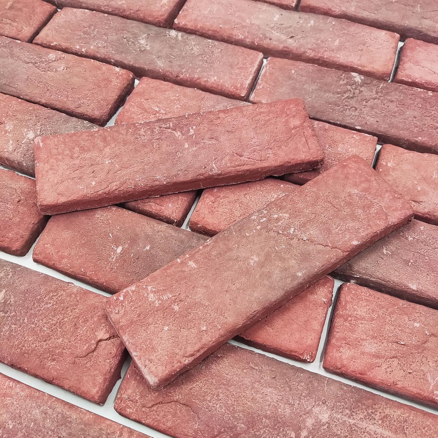 40 Pcs Red Brick Veneers 2.4×7.9 Inch 7 sq ft