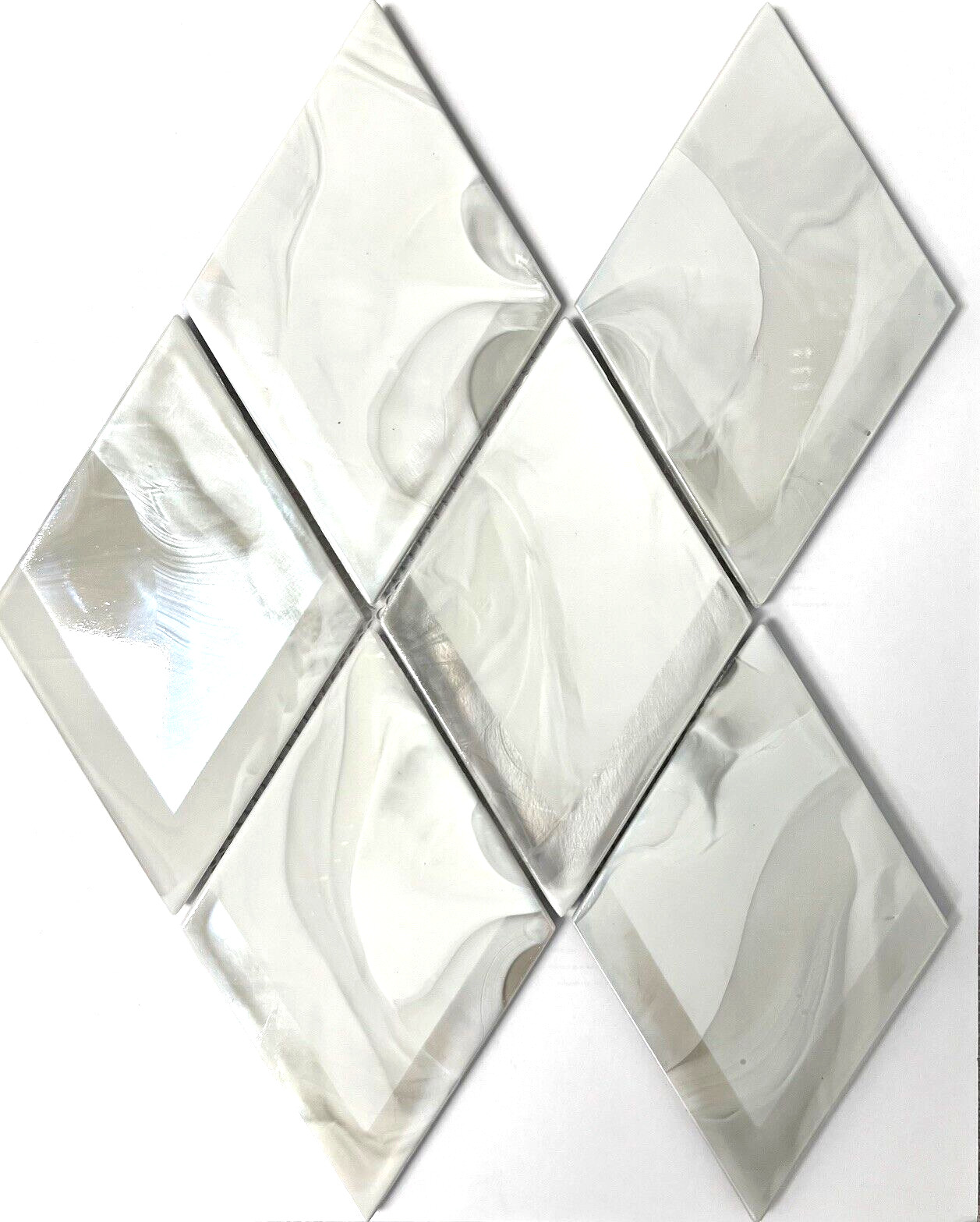 Diamond Spiral Galaxy 9.5x12x0.25 Iridescent Glass Tile Backsplash (Pack of 5)