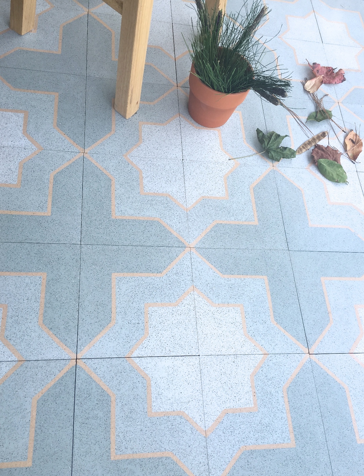 8X8 Star and Cross Matte Encaustic Cement Tile Floor and Wall (Sold by Piece)