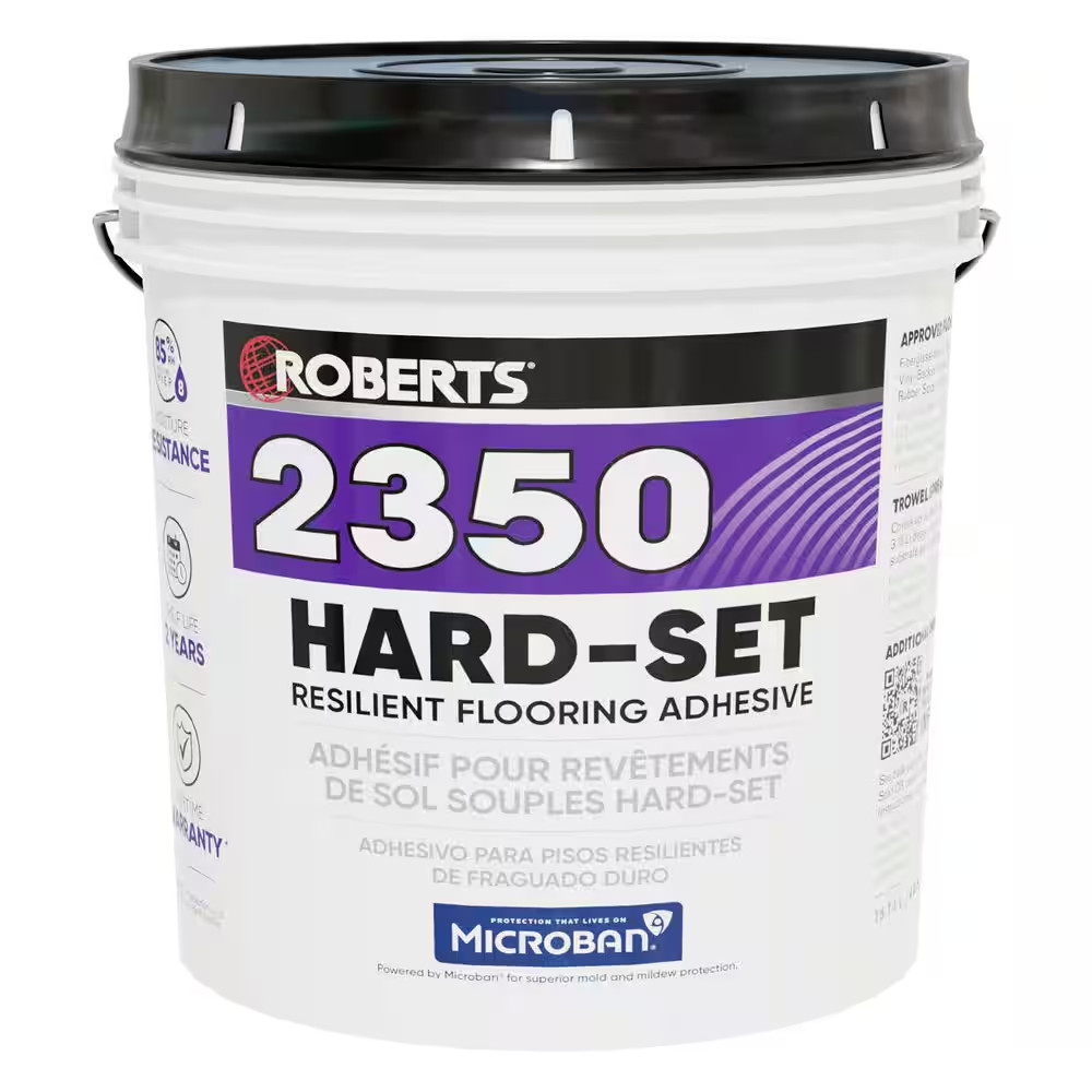 2350 4 Gal. 24 Hour Dry Time Hard-Set Resilient Vinyl Floor Adhesive in Tan