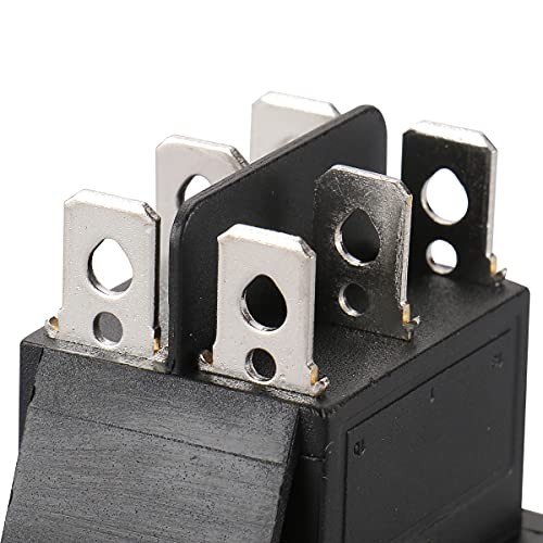 DPDT Rocker Switch (ON)-Off-(ON),6-Pin 3 Position Snap-in Toggle 1 Momentary