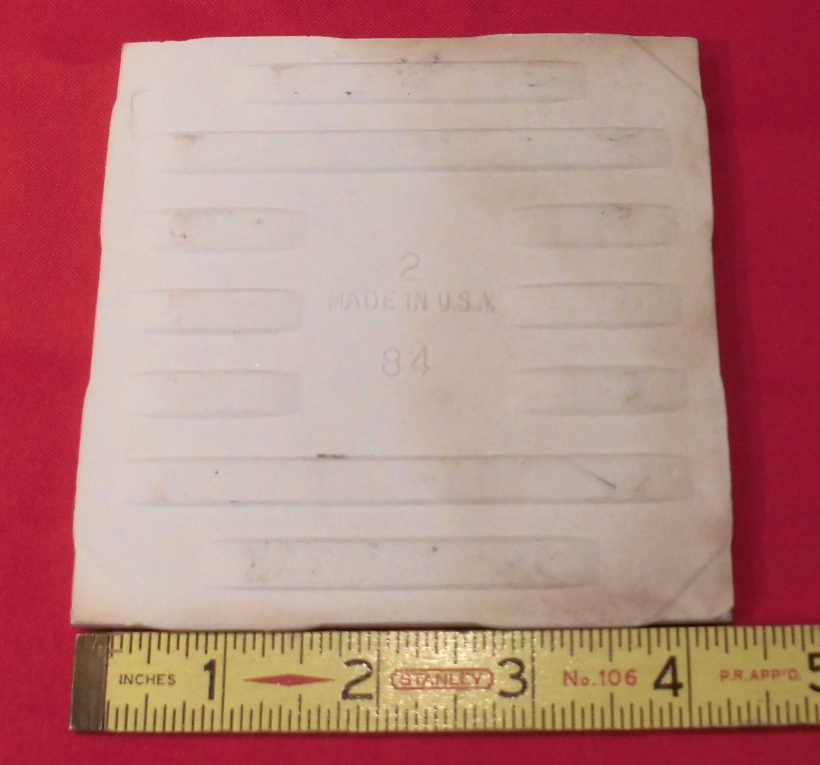 1 pc. Ivory – Light Yellow: 4-5/16″ Glossy Ceramic Tile by Robertson Co. NEW