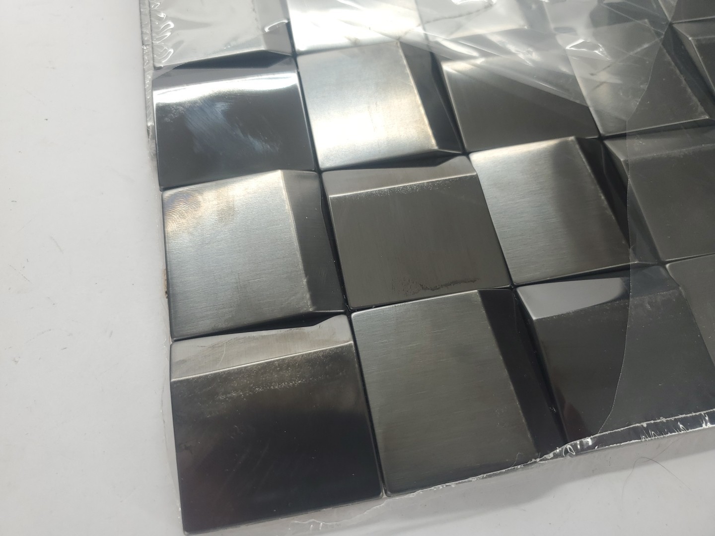 5 Sheets Wall Backsplash Tile, Metal 3D Wall Backsplash Mosaic Tile Sheets