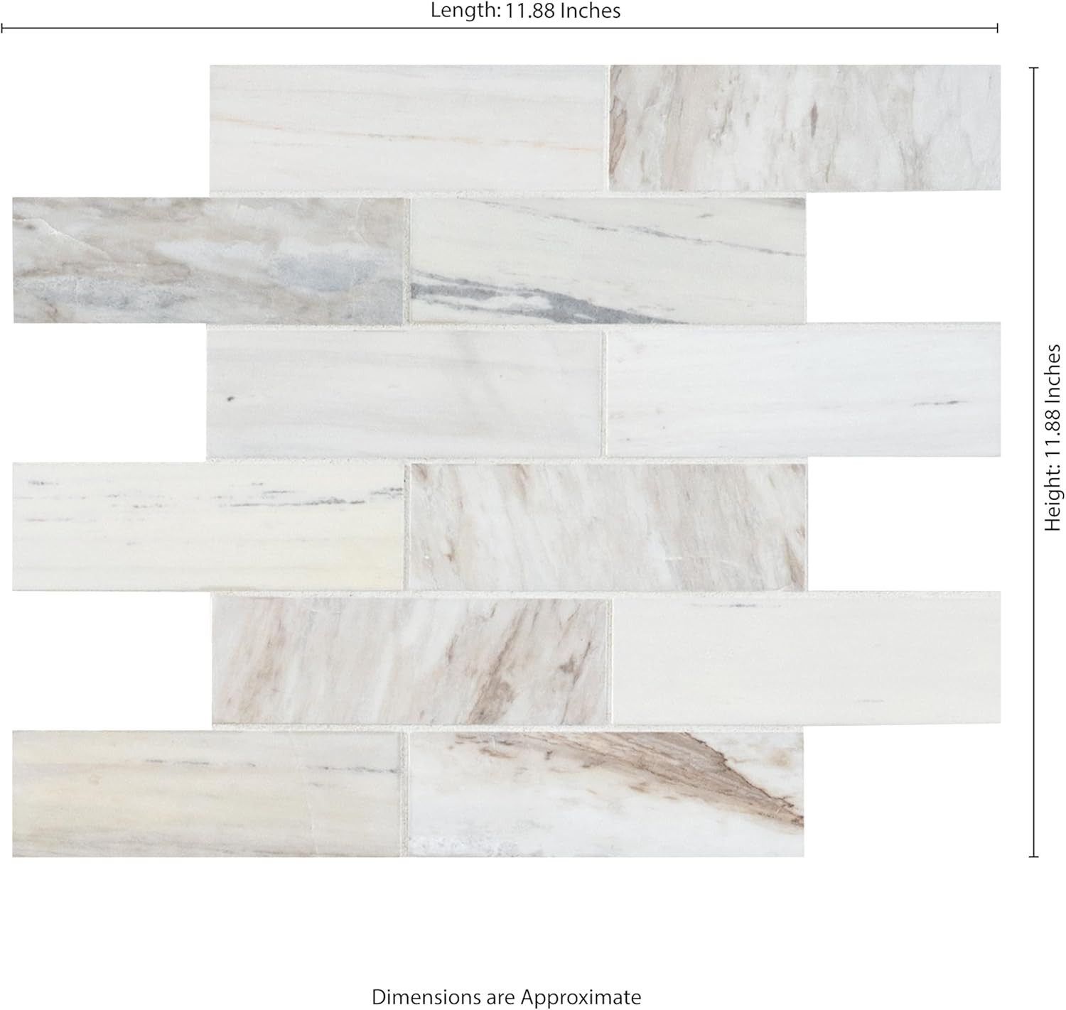 Elegant Polished Angora Marble Mosaic Tile for Kitchen & Bathroom Backsplash