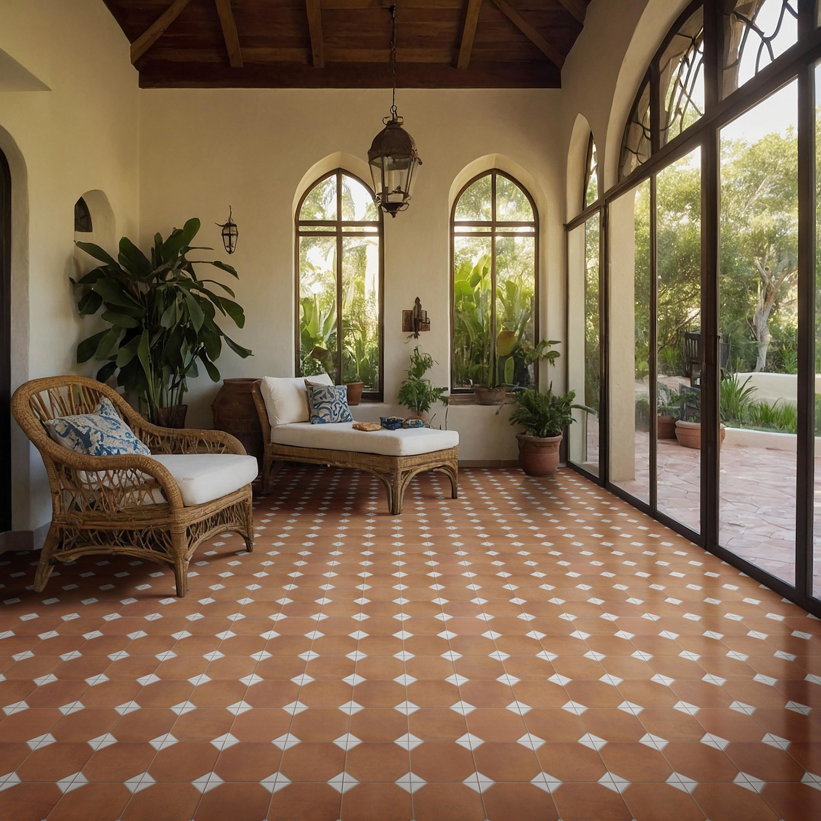 Ackland AKNPT13X13M-CA 13″ x 13″ Porcelain Geometric Floor and – Siena