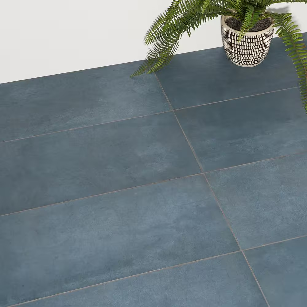 Forge Indigo 24 In. X 12 In. Matte Porcelain Floor and Wall Tile (7 Pieces, 13.5