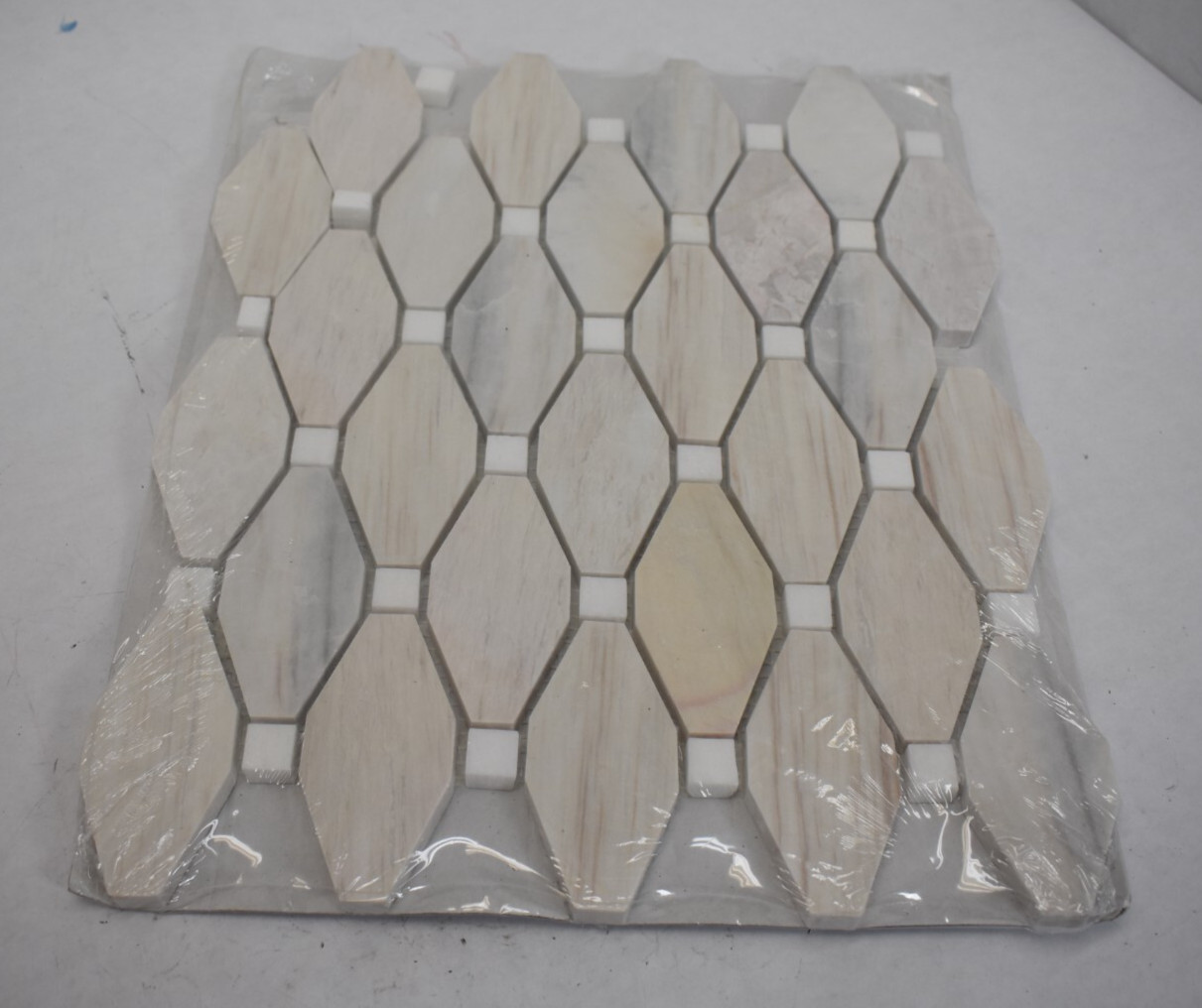 Angora Elongated Octagon 11.81″ x 13.4″ Polished Marble Floor Wall Tile