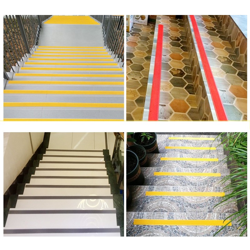 Anti-Slip PVC Rubber Self-adhesive Step Sticker Safety Strip for Stair Floor