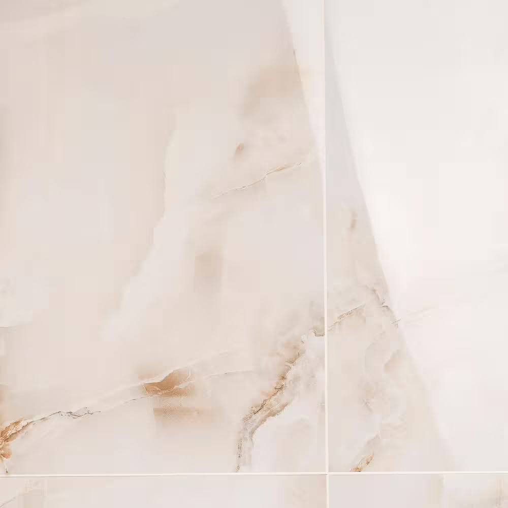 Selene Onyx Pearl 24 In. X 48 In. Polished Porcelain Floor and Wall Tile (15.49