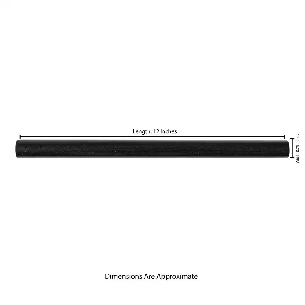 Absolute Black Pencil Molding 3/4 In. X 12 In. Polished Granite Wall Tile (1 Lin