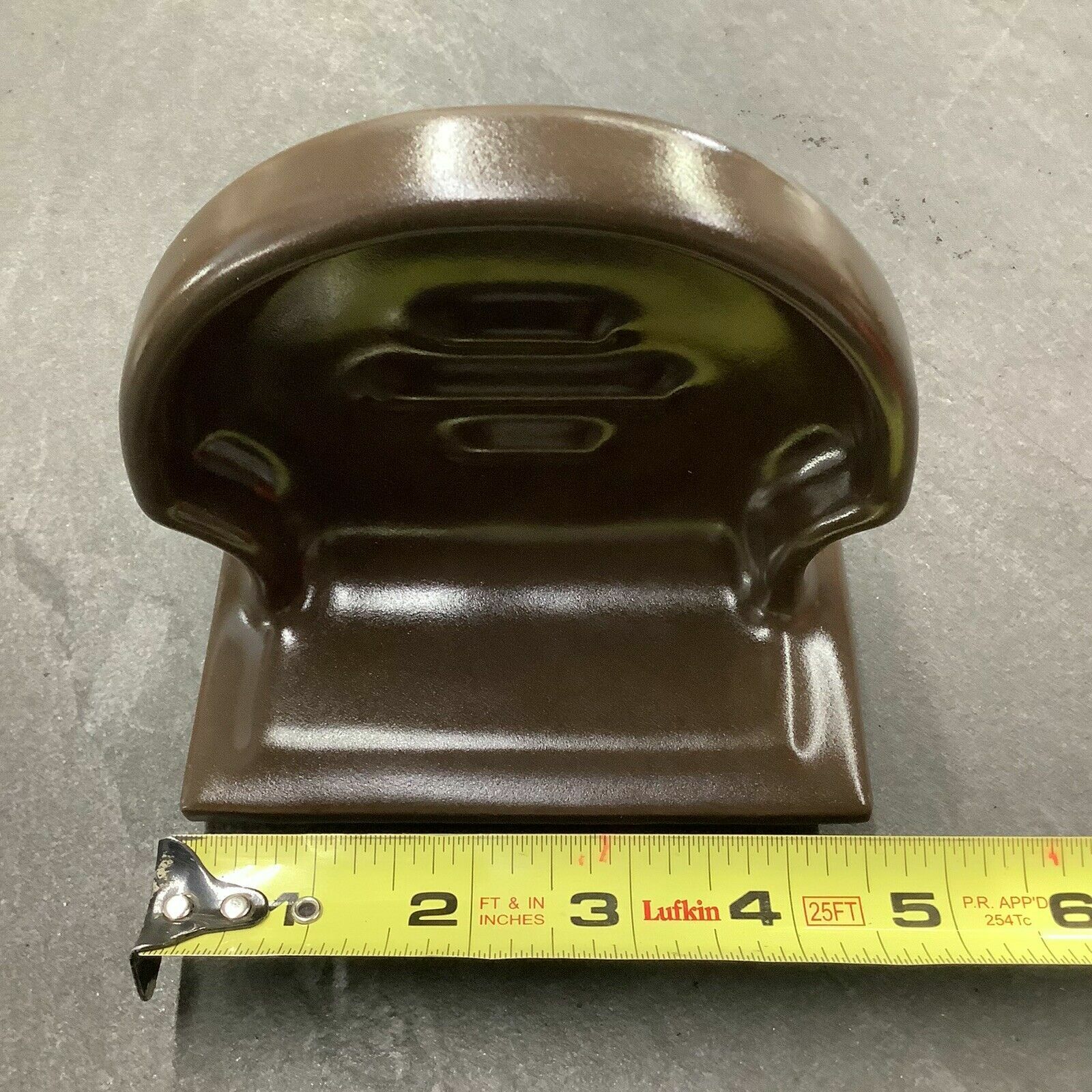 Vintage #86 Expresso Ceramic Sink Soap Holder American Olean model 503