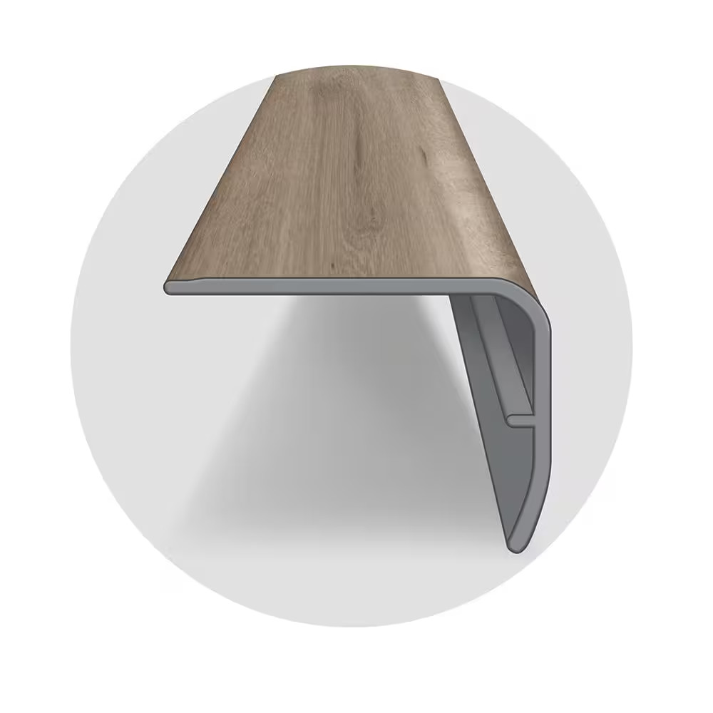 Fresh 1.32 In. Thick X 1.88 In. Wide X 78.7 In. Length Vinyl Stair Nose Molding