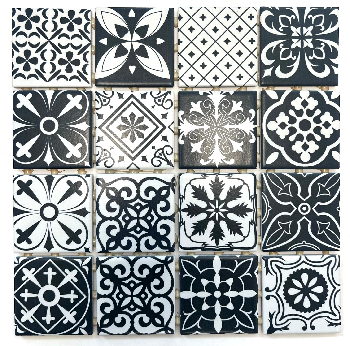 3×3 Deco Midnight Beach Pattern Decorative Multicolor Ceramic Wall Tile