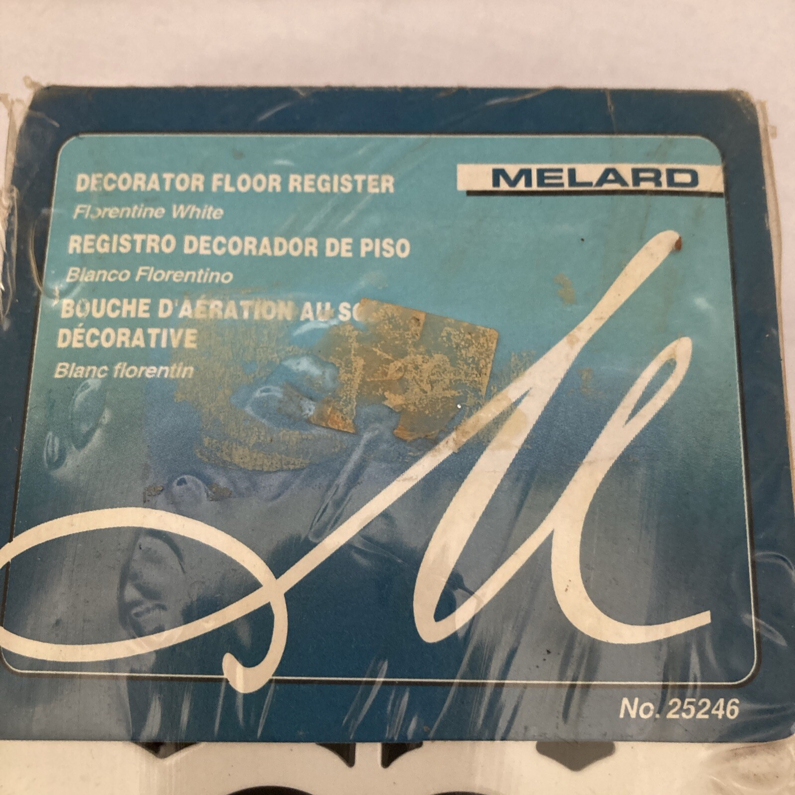 Melard Decorator Floor Register Victorian White Fits 2.25″x12″ Decorative