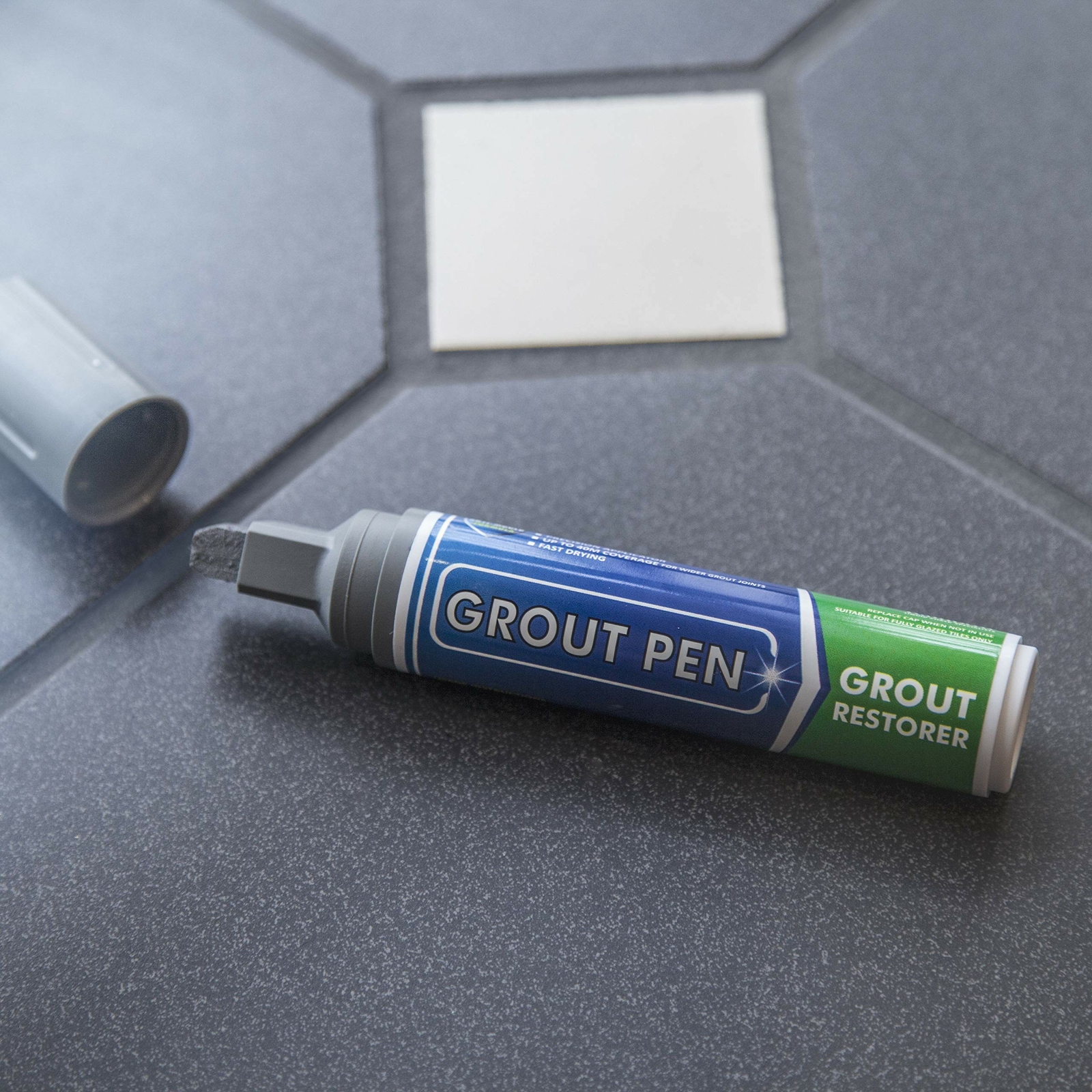 Grout Pen Grey Tile Paint Marker: Waterproof Tile Grout Colorant Pen – Wide Tip