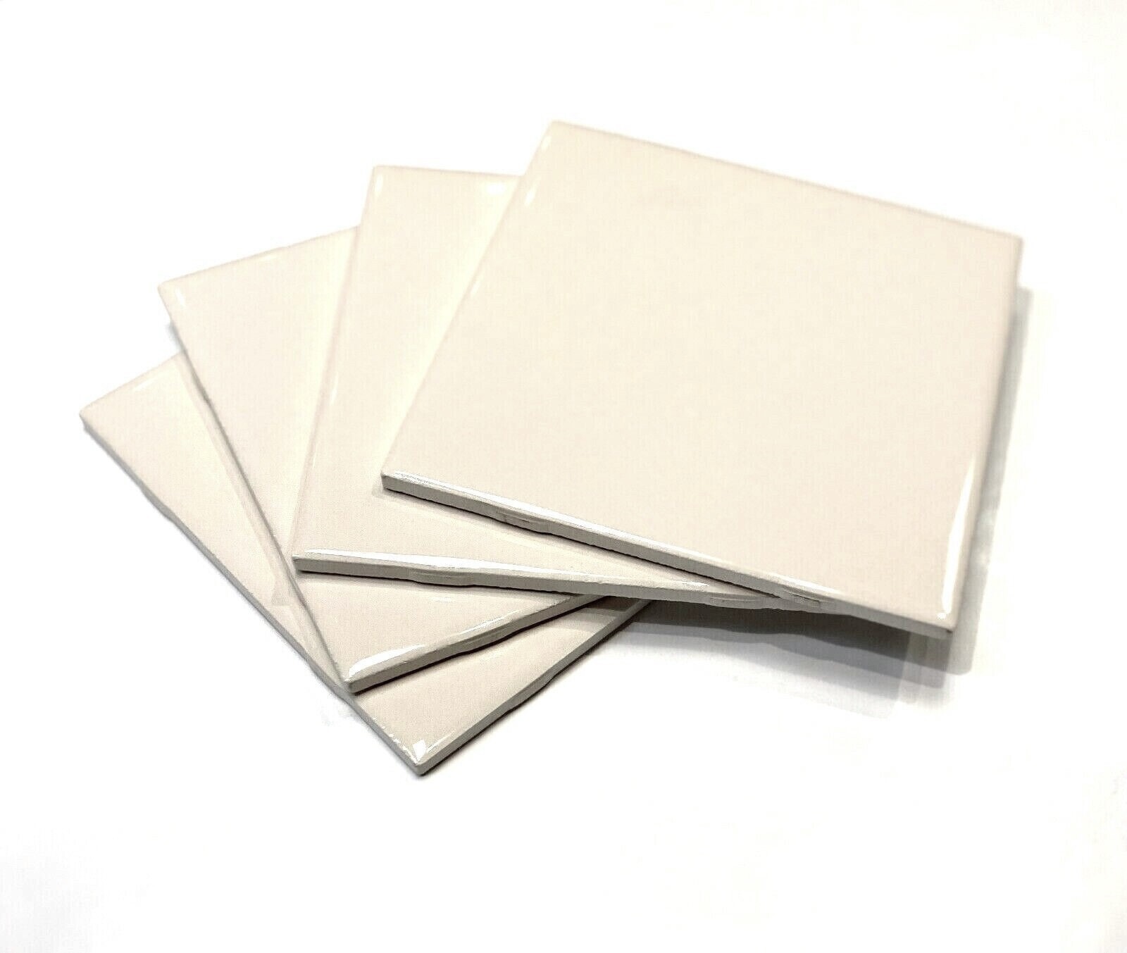 6×6 Polished Almond Ceramic Backsplash Wall Tile Bath Kitchen 1SF