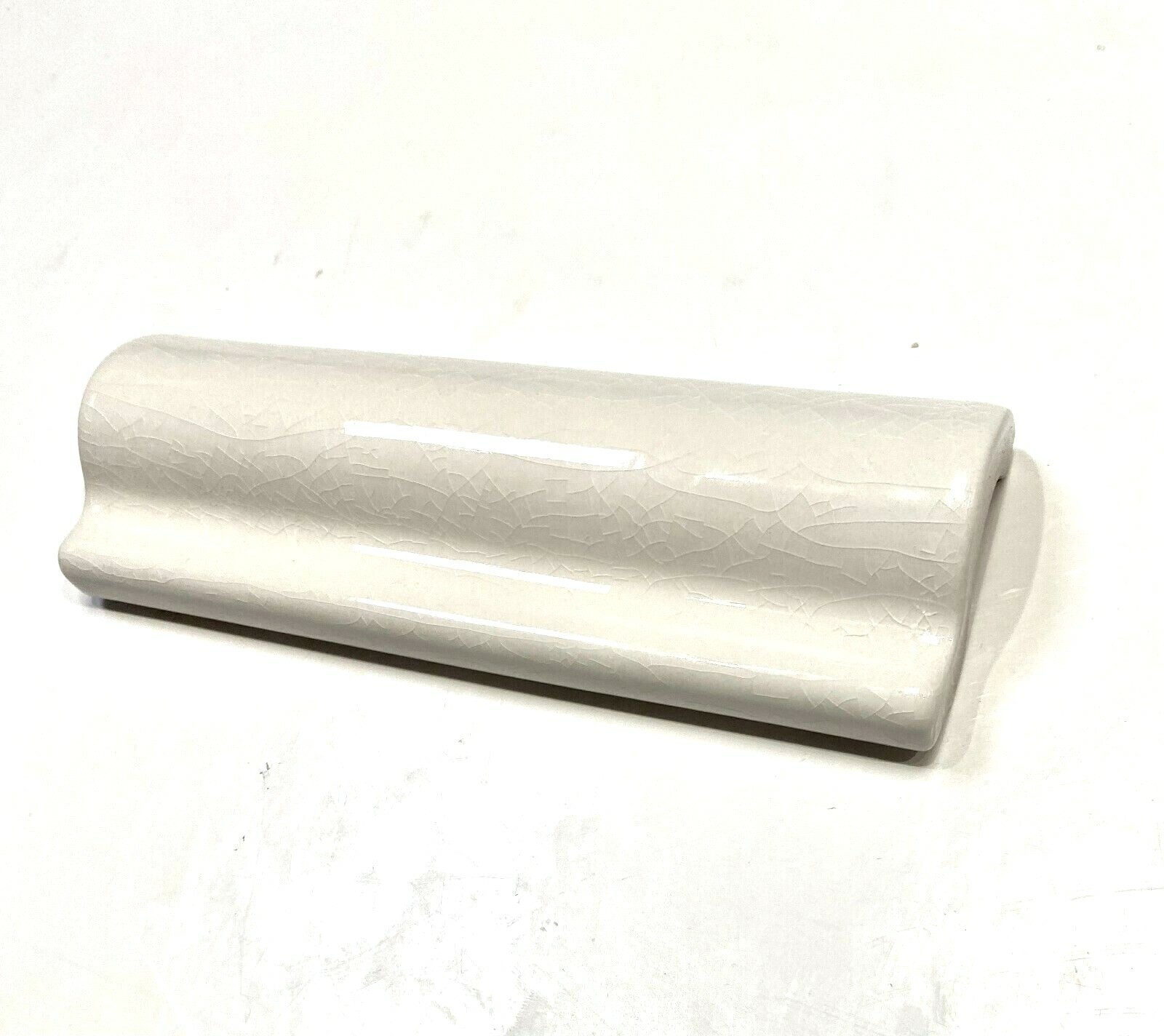 2×6 Vanilla Bean White Crackled Ceramic Chair Rail Wall Tile (PACK OF 5)