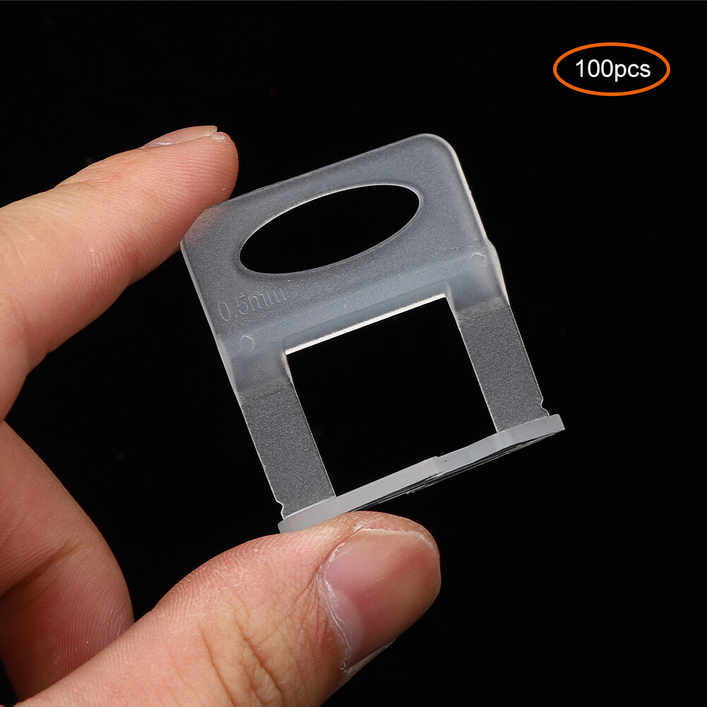 100pcs Tile Leveling System Leveler Spacers 0.5mm For 3-15mm Tile Thickness CST