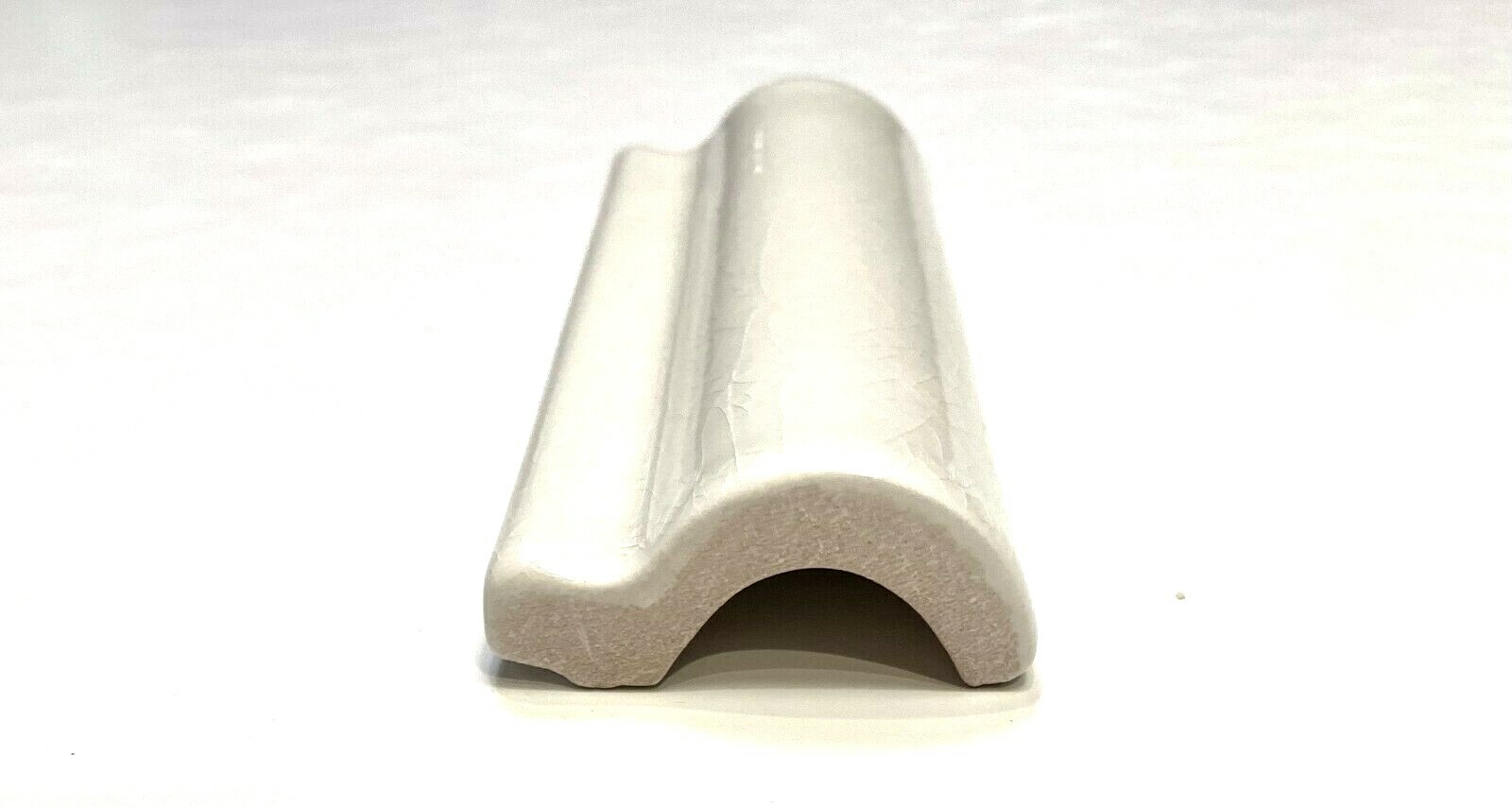 2×6 Vanilla Bean White Crackled Ceramic Chair Rail Wall Tile (PACK OF 5)