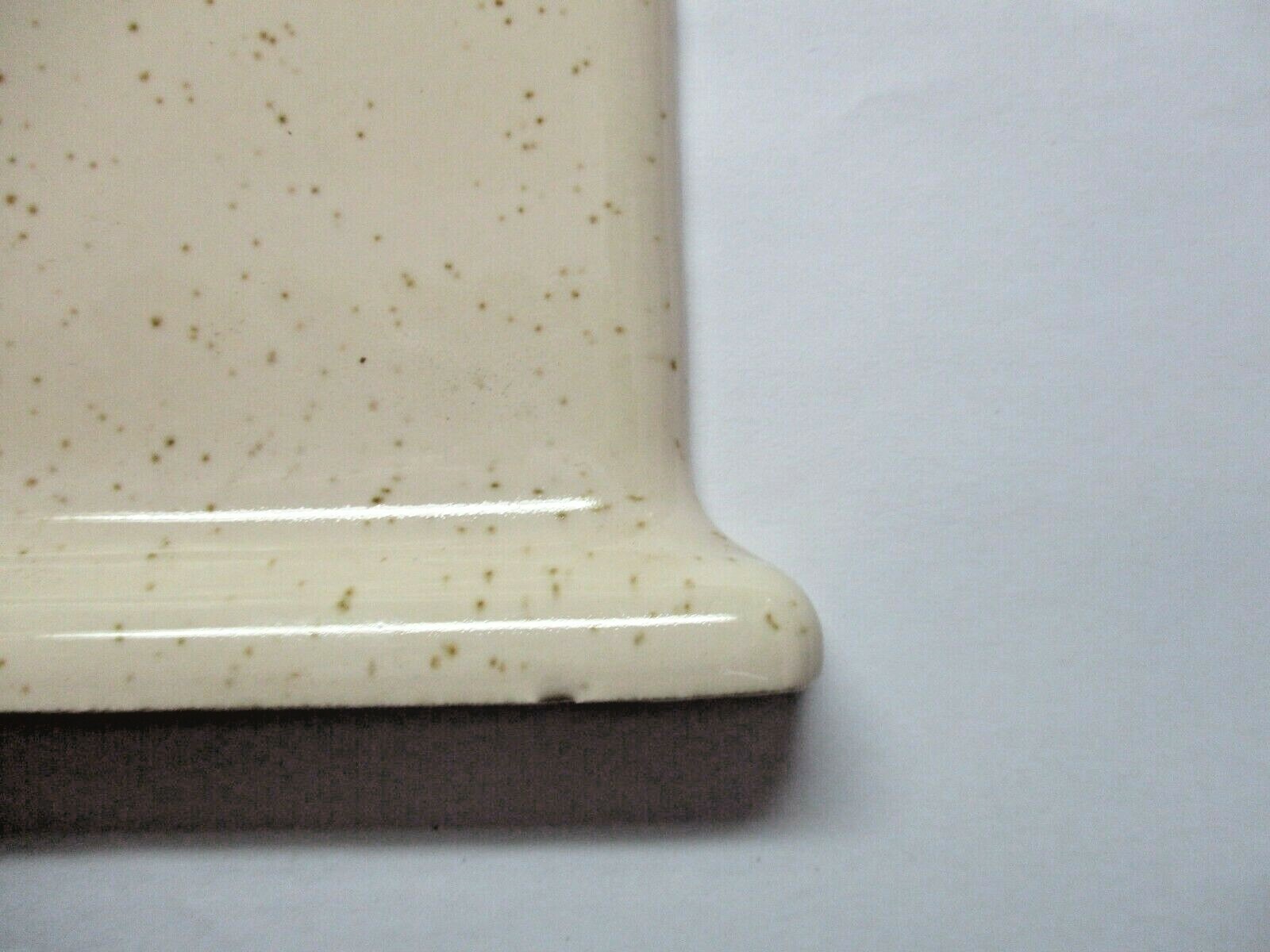 1 Cove Base Left Side Outside Corner Wall Tile Wheeling 4-3/8 Brown Specks Beige