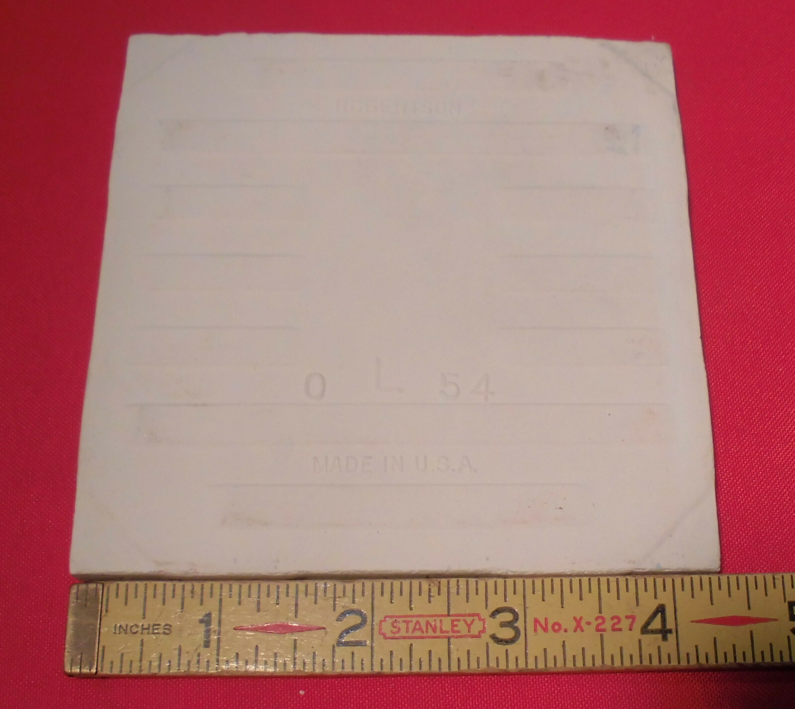 1 pc. Vintage *Windsor Blue* Glossy Ceramic Tile 4-5/16″- 4-3/8″ Robertson Co.