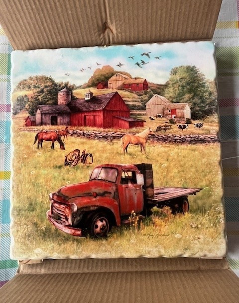 Brand New 7.5″ X 7.5″ Tile of Summer Afternoon On The Farm