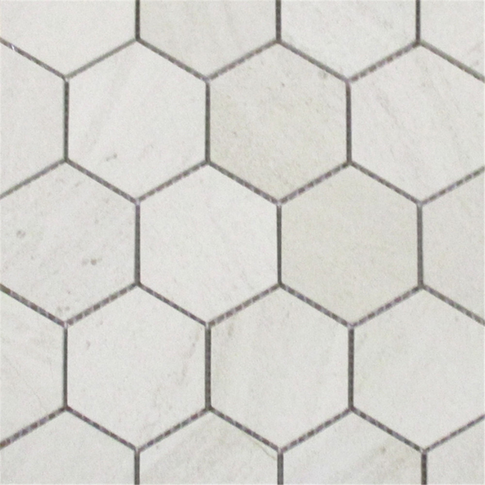H33XH Golden Beach Moleanos Beige Limestone 3″ Hexagon Mosaic Tile Honed